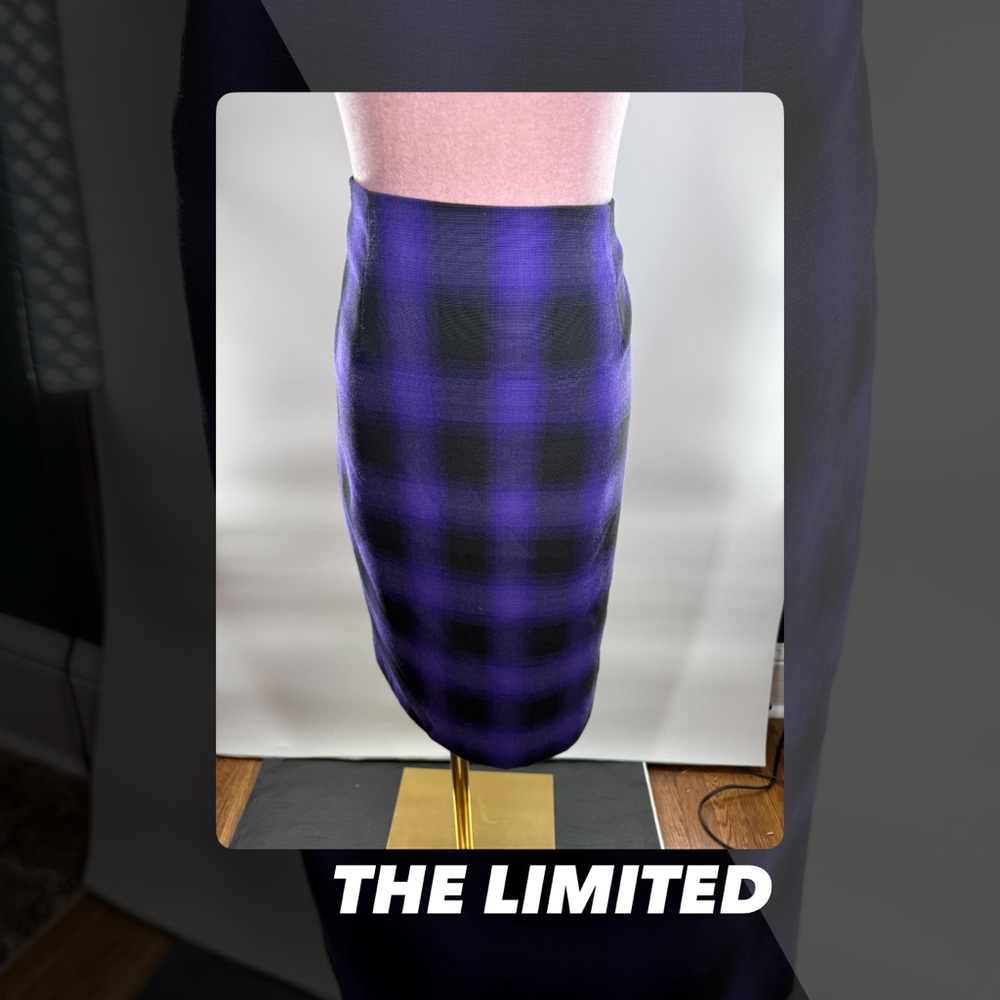 EUC The Limited Buffalo Check Pencil Skirt
